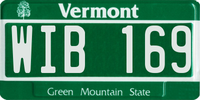 VT license plate WIB169