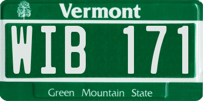 VT license plate WIB171