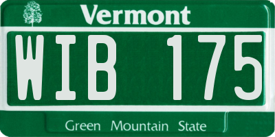 VT license plate WIB175