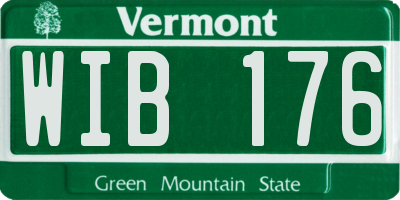VT license plate WIB176