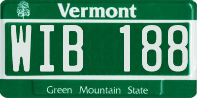 VT license plate WIB188