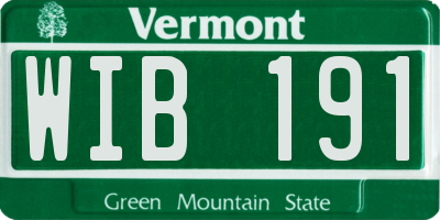 VT license plate WIB191