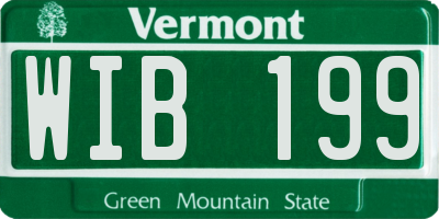 VT license plate WIB199
