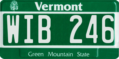 VT license plate WIB246
