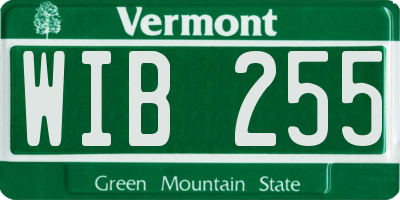 VT license plate WIB255