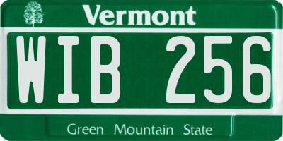 VT license plate WIB256