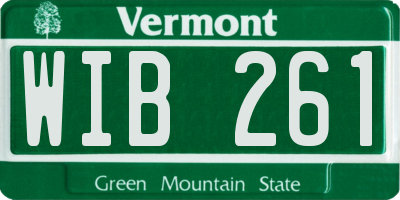 VT license plate WIB261