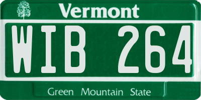 VT license plate WIB264