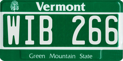 VT license plate WIB266