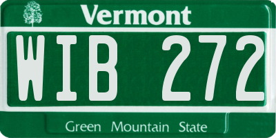 VT license plate WIB272