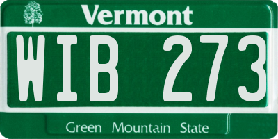 VT license plate WIB273