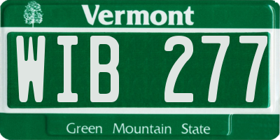 VT license plate WIB277