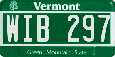 VT license plate WIB297