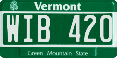 VT license plate WIB420