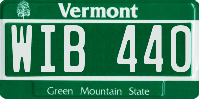 VT license plate WIB440
