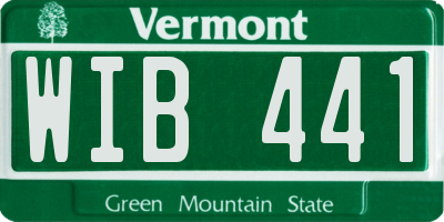 VT license plate WIB441