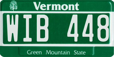 VT license plate WIB448