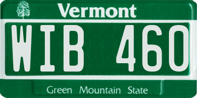 VT license plate WIB460