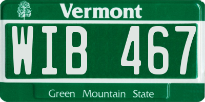 VT license plate WIB467