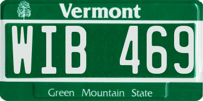 VT license plate WIB469