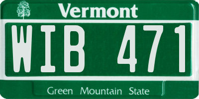 VT license plate WIB471