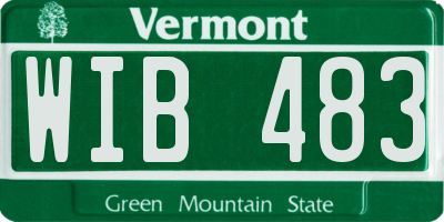 VT license plate WIB483