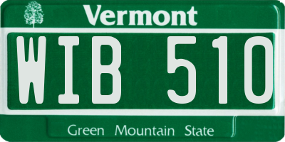 VT license plate WIB510