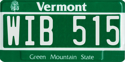 VT license plate WIB515