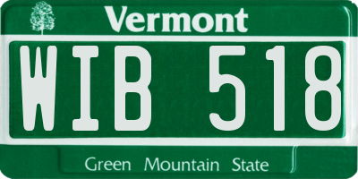 VT license plate WIB518