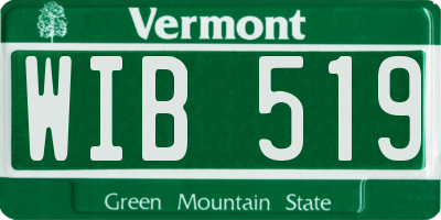 VT license plate WIB519