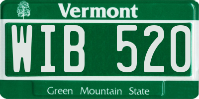 VT license plate WIB520