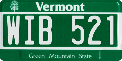 VT license plate WIB521
