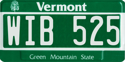 VT license plate WIB525