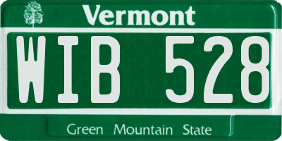 VT license plate WIB528