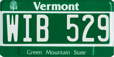 VT license plate WIB529