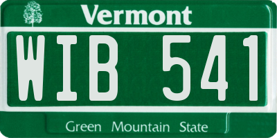 VT license plate WIB541