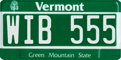 VT license plate WIB555
