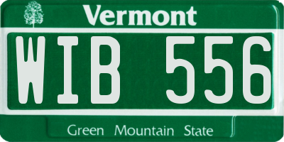 VT license plate WIB556