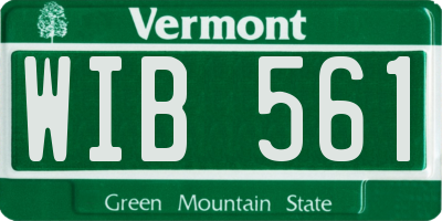 VT license plate WIB561