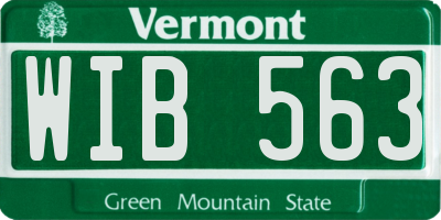 VT license plate WIB563