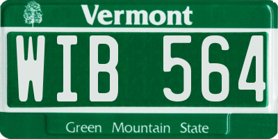 VT license plate WIB564
