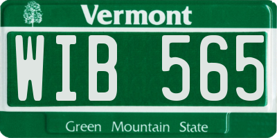 VT license plate WIB565