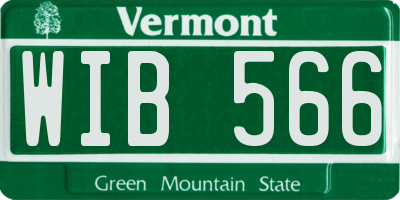 VT license plate WIB566