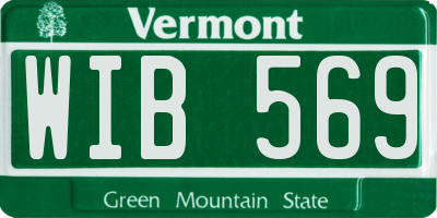 VT license plate WIB569