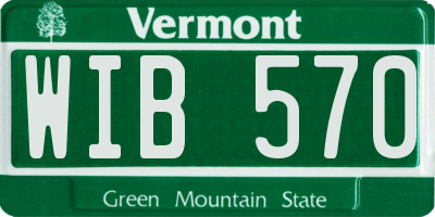 VT license plate WIB570