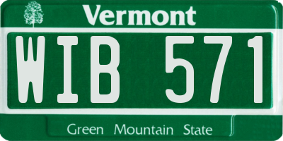 VT license plate WIB571