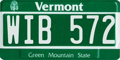 VT license plate WIB572