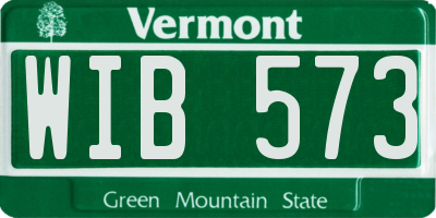 VT license plate WIB573