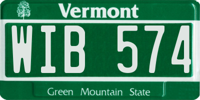 VT license plate WIB574