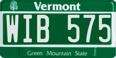 VT license plate WIB575